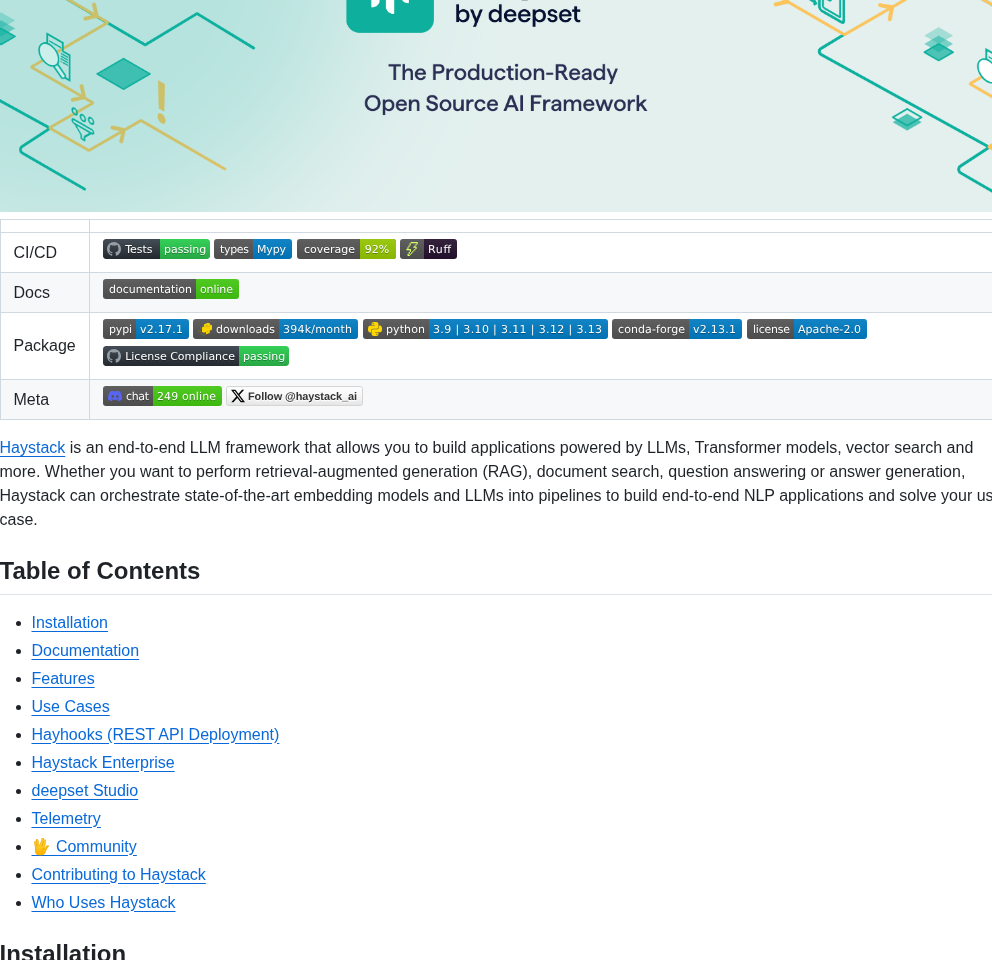 Deepset Ai Haystack screenshot