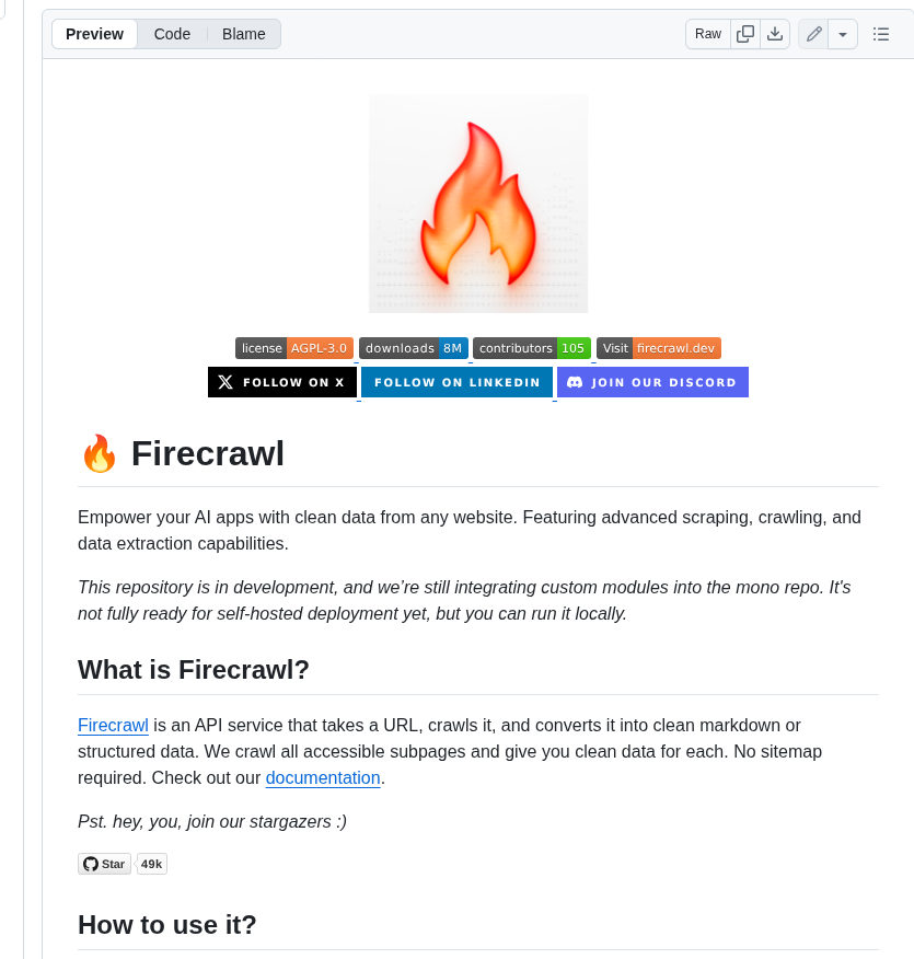 Firecrawl Firecrawl screenshot
