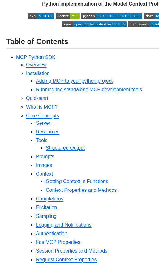 Modelcontextprotocol Python Sdk screenshot