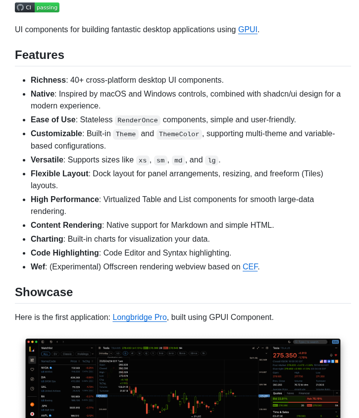 Longbridge Gpui Component screenshot