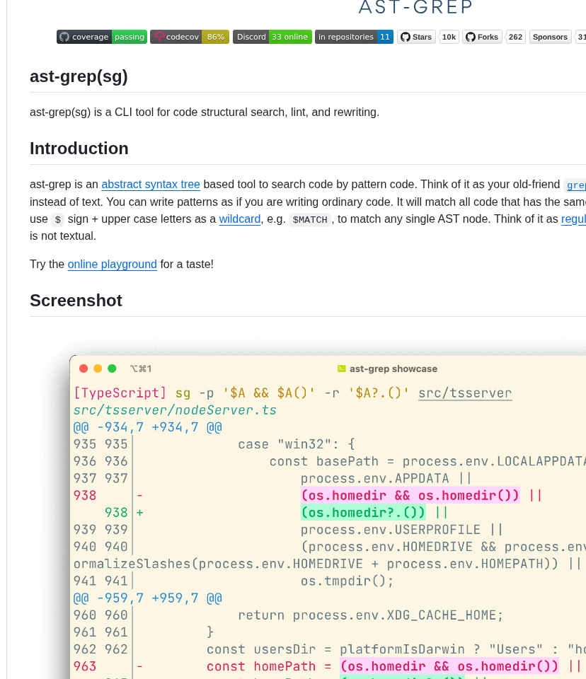Ast Grep Ast Grep screenshot