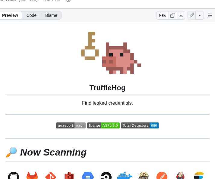 Trufflesecurity Trufflehog screenshot