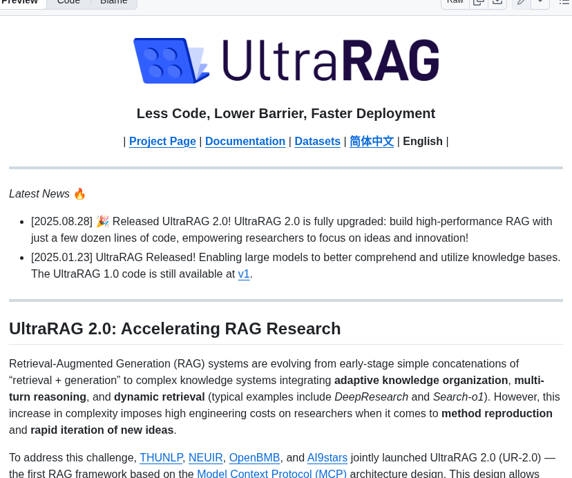Openbmb Ultrarag screenshot