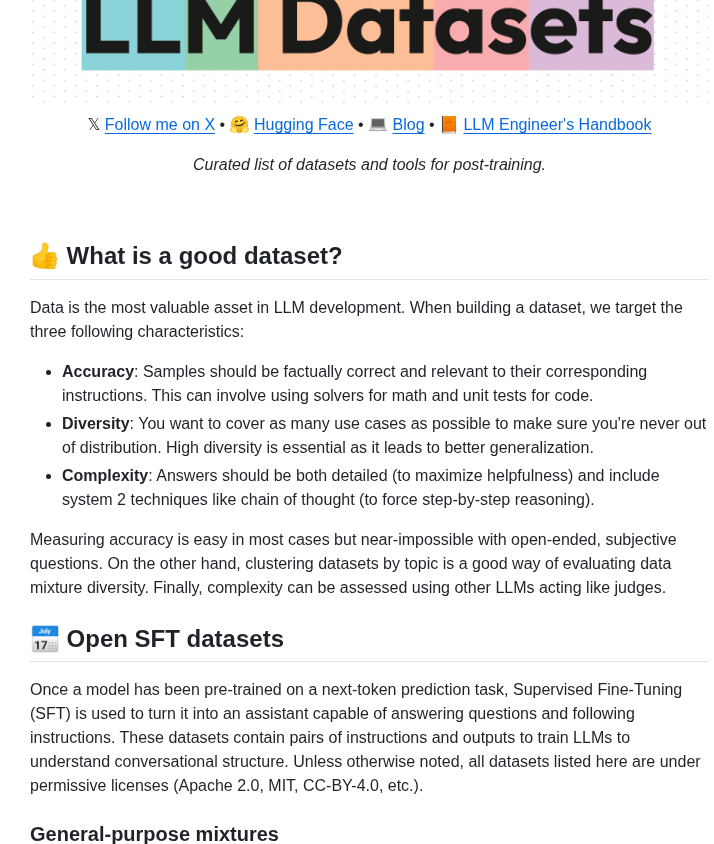 Mlabonne Llm Datasets screenshot
