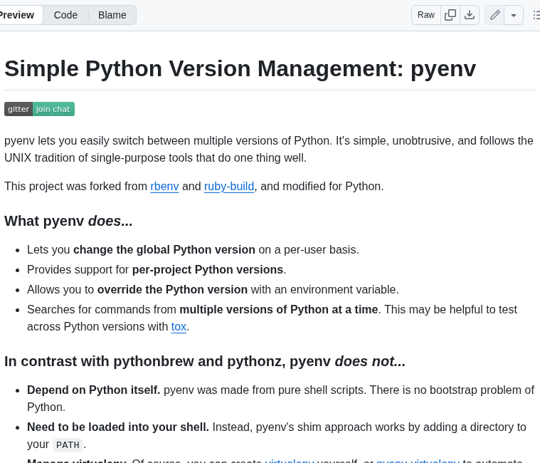 Pyenv Pyenv screenshot