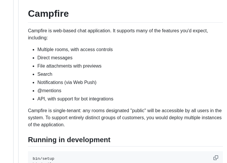 Basecamp Once Campfire screenshot