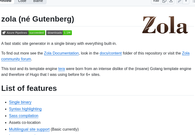 Getzola Zola screenshot