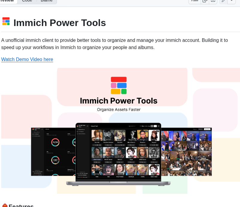 Varun Raj Immich Power Tools screenshot
