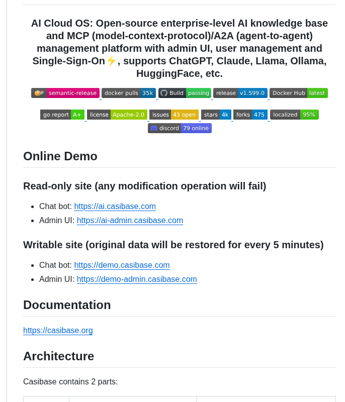 Casibase Casibase screenshot