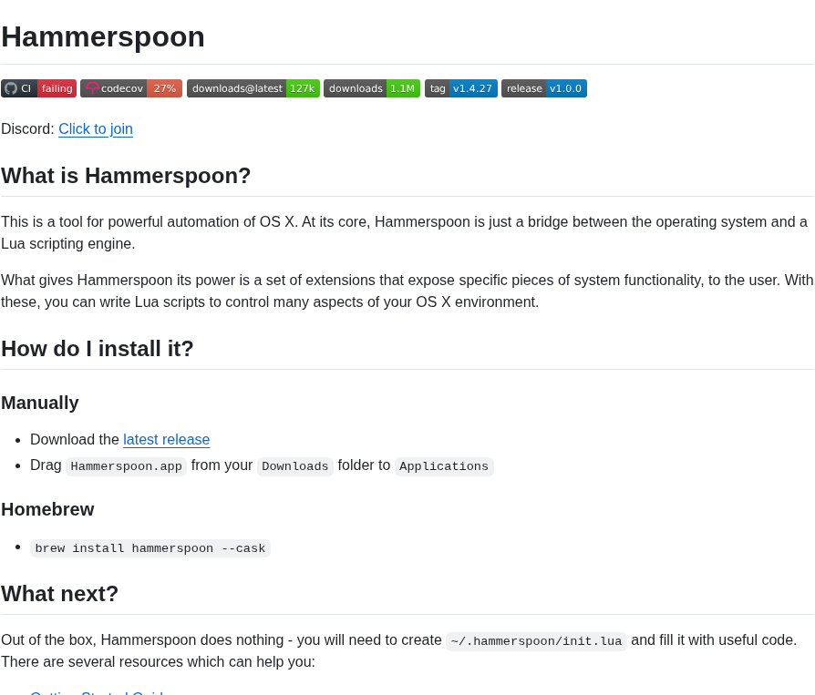 Hammerspoon Hammerspoon screenshot