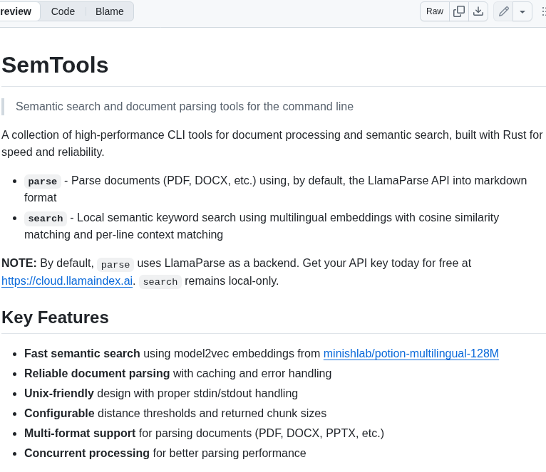 Run Llama Semtools screenshot