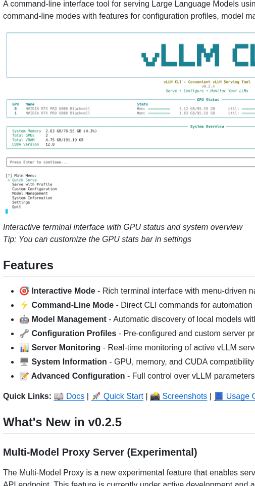Chen Zexi Vllm Cli screenshot