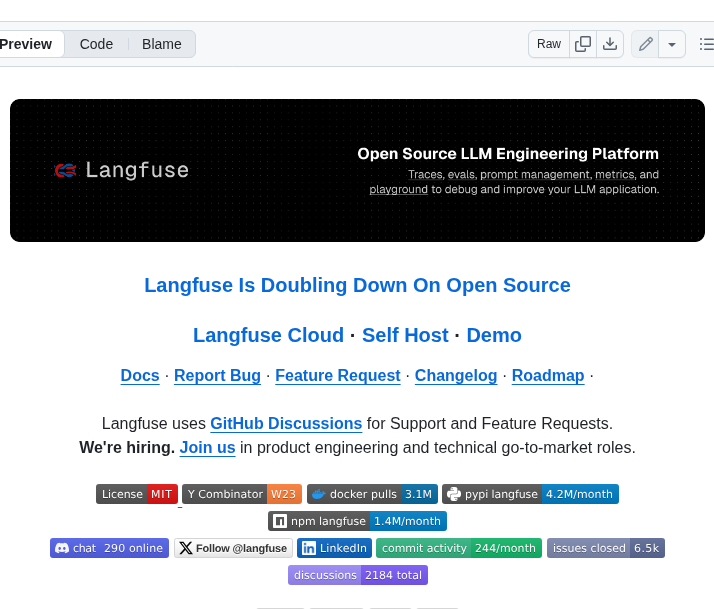 Langfuse Langfuse screenshot