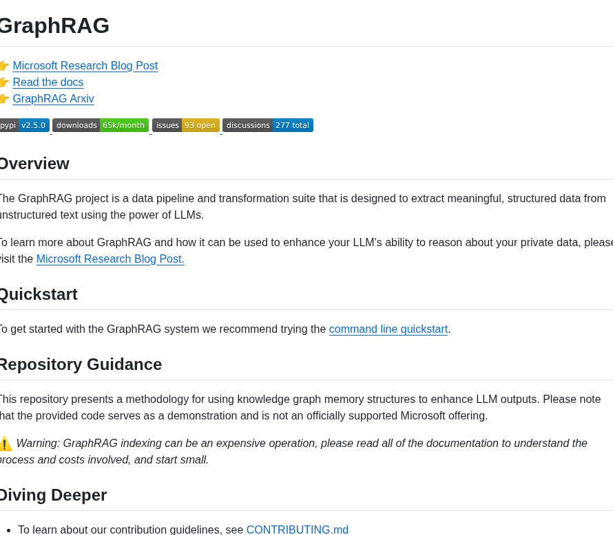 Microsoft Graphrag screenshot