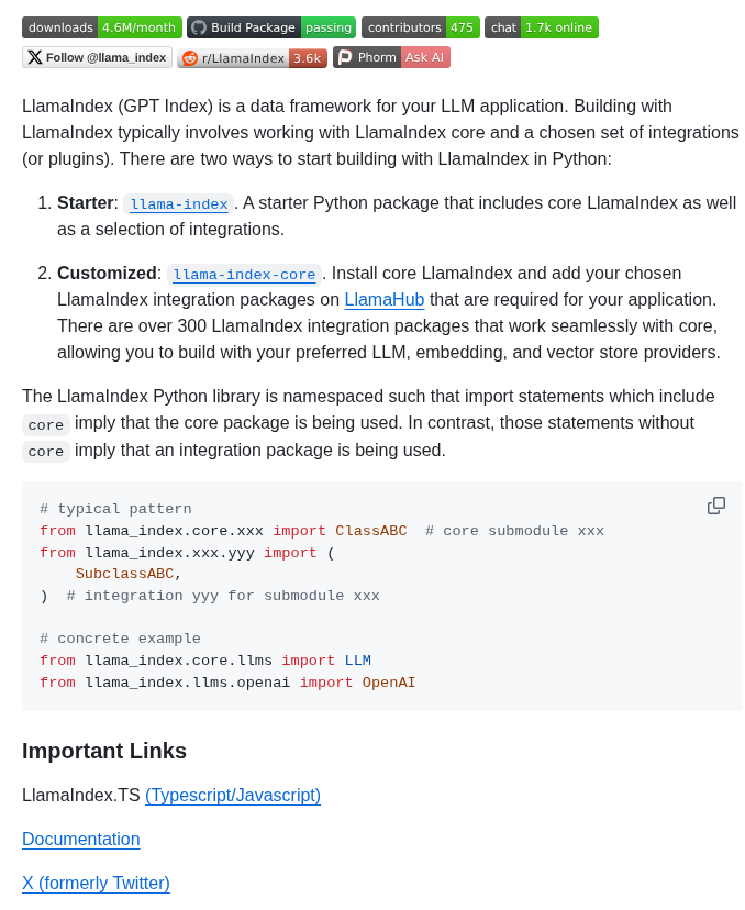 Run Llama Llama_index screenshot