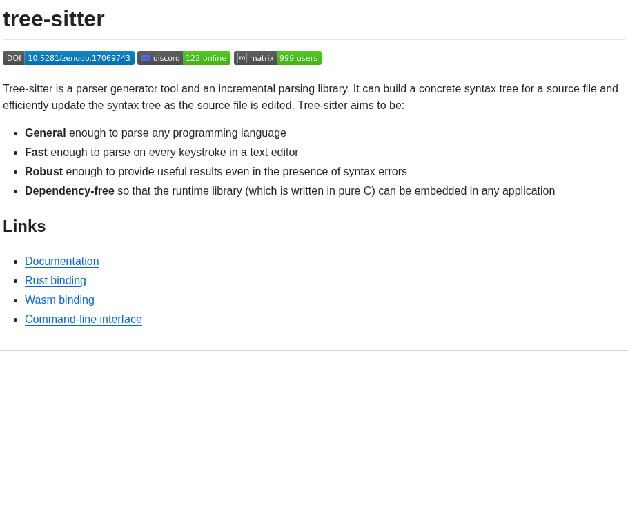 Tree Sitter Tree Sitter screenshot