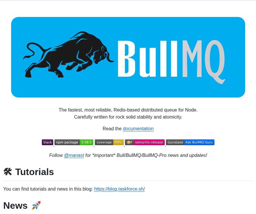 Taskforcesh Bullmq screenshot