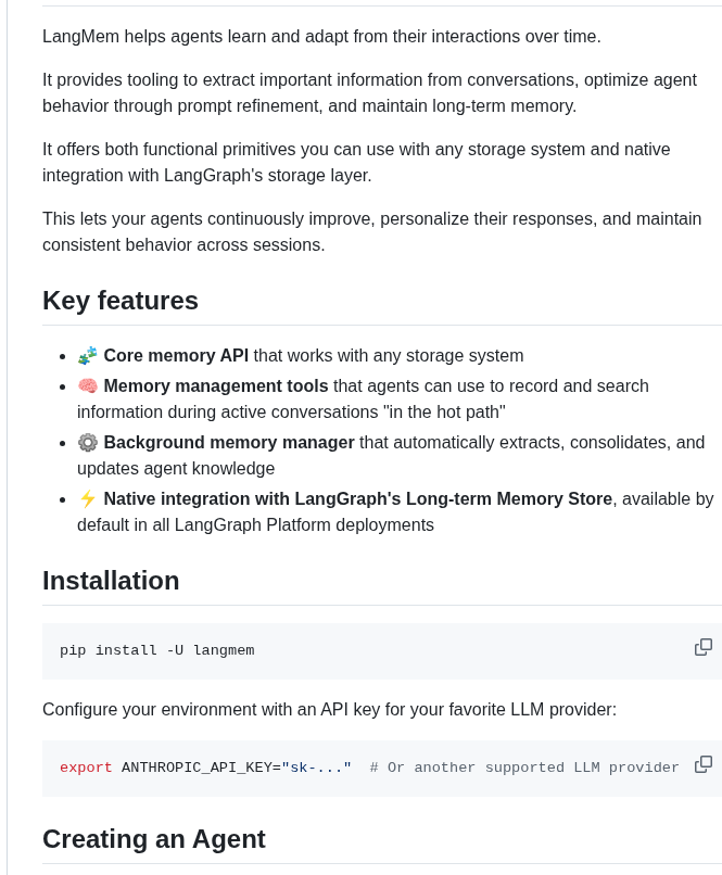 Langchain Ai Langmem screenshot