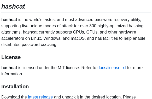 Hashcat Hashcat screenshot