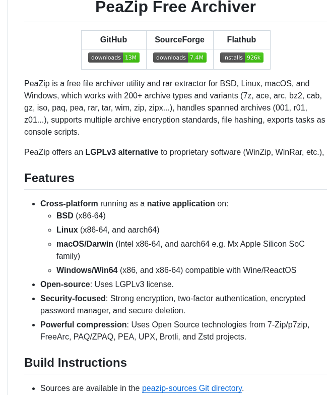 Peazip Peazip screenshot