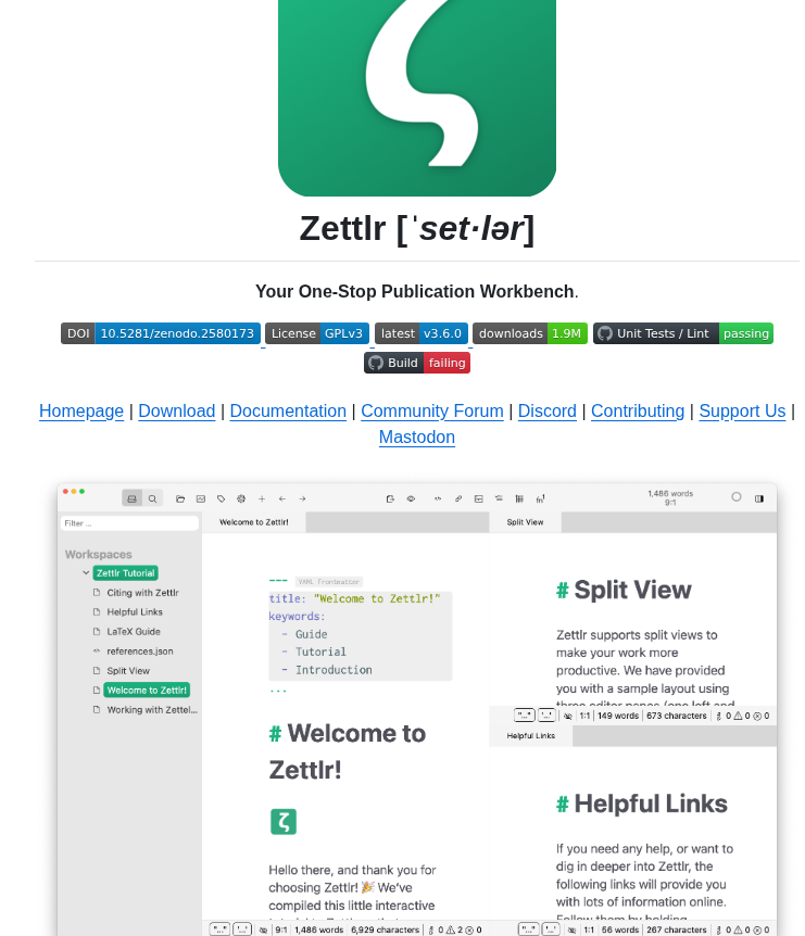 Zettlr Zettlr screenshot