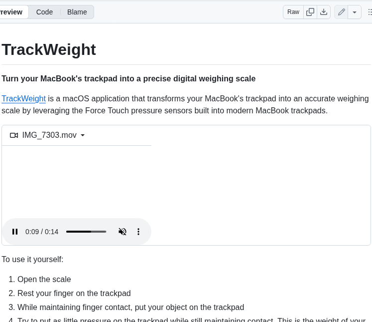 Krishkrosh Trackweight screenshot