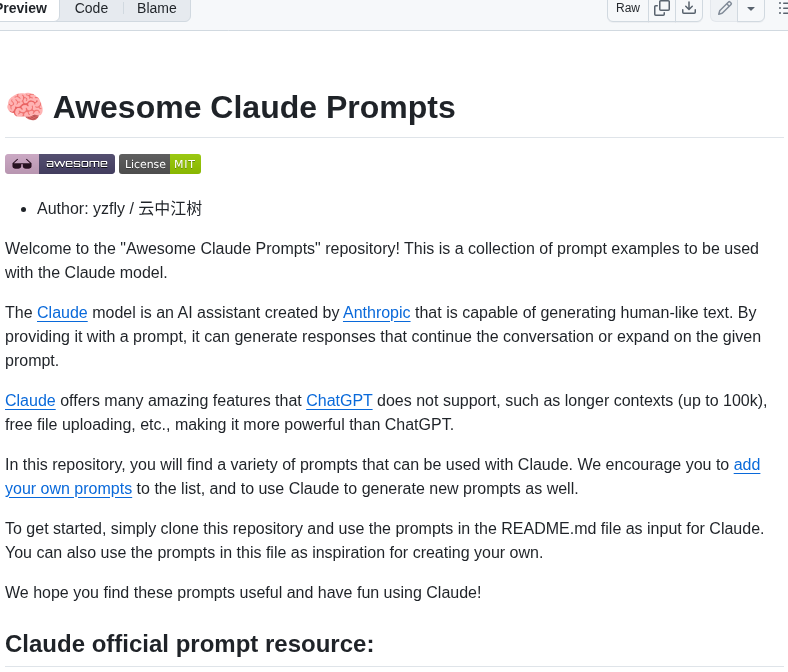Langgptai Awesome Claude Prompts screenshot