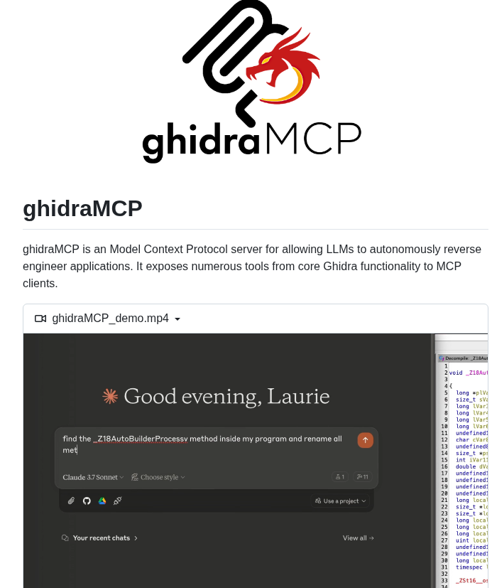 Lauriewired Ghidramcp screenshot