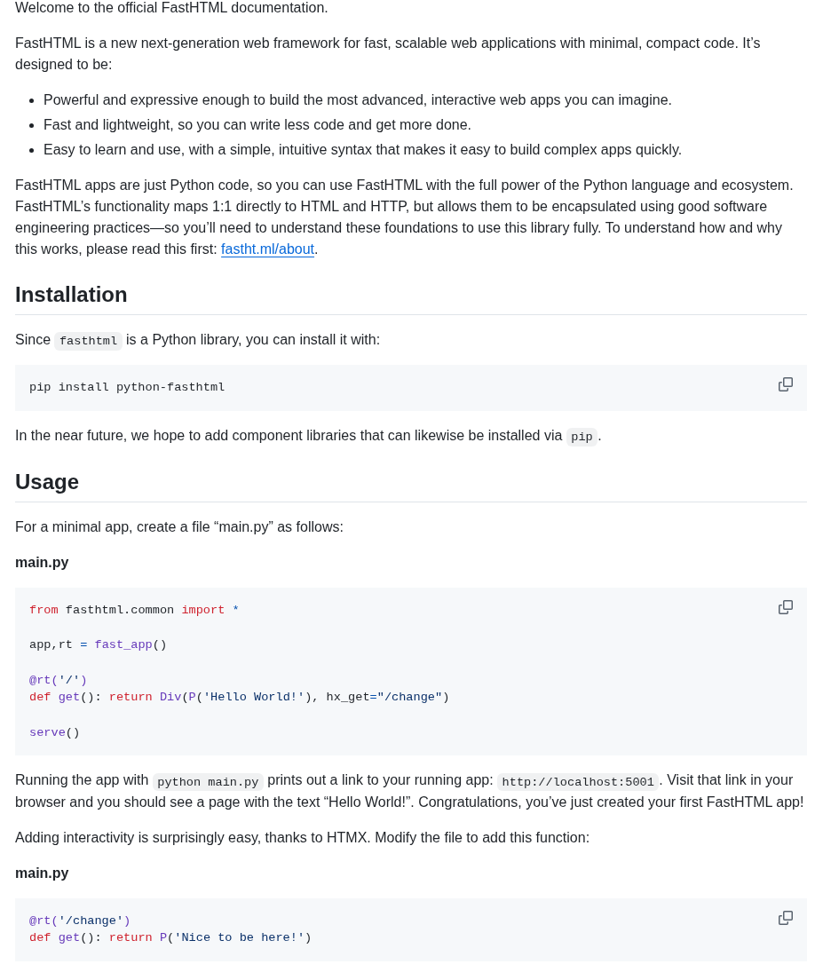 Answerdotai Fasthtml screenshot