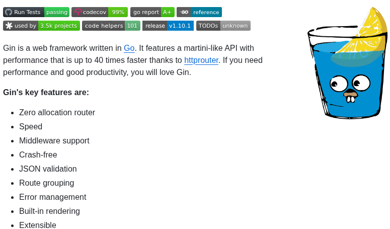 Gin Gonic Gin screenshot