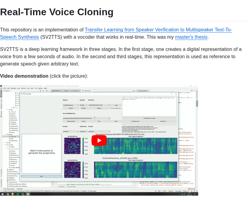 Corentinj Real Time Voice Cloning screenshot