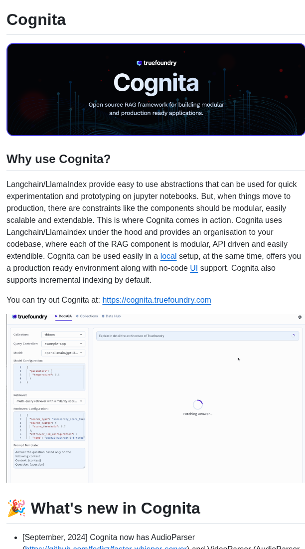 Truefoundry Cognita screenshot