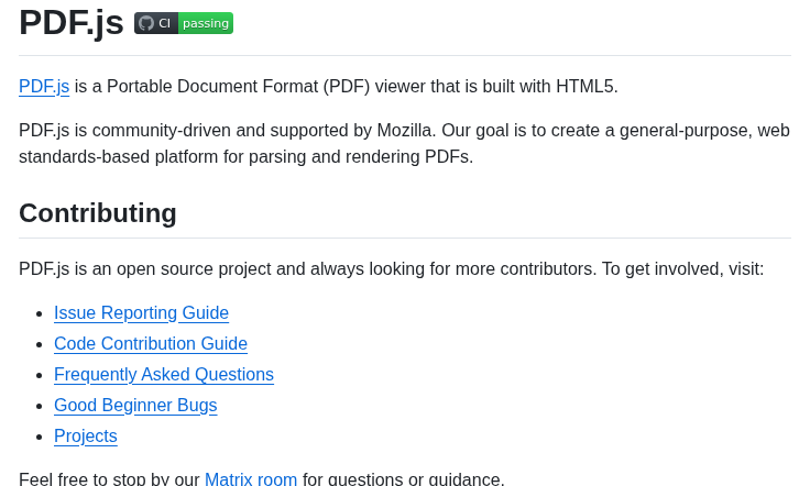 Mozilla Pdf.js screenshot