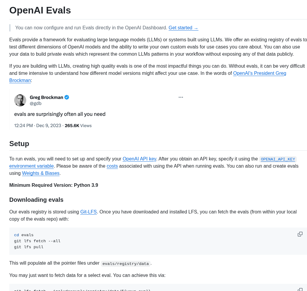 Openai Evals screenshot