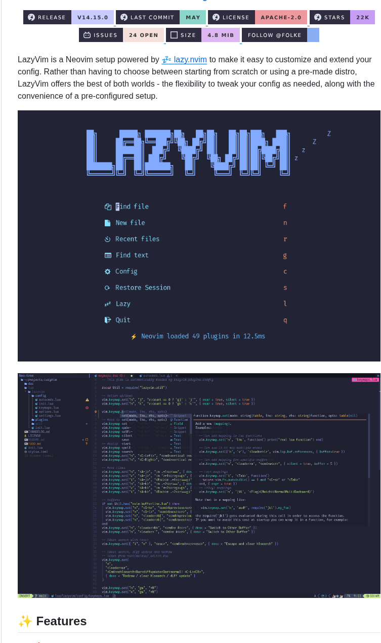 Lazyvim Lazyvim screenshot
