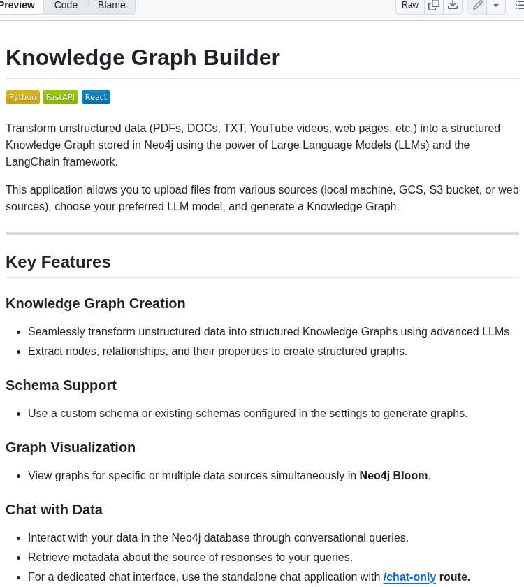 Neo4j Labs Llm Graph Builder screenshot