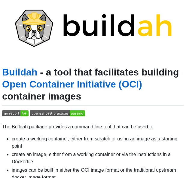Containers Buildah screenshot