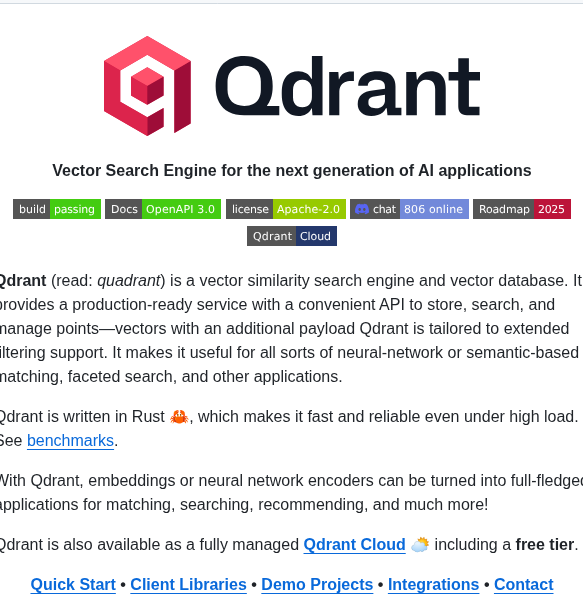 Qdrant Qdrant screenshot