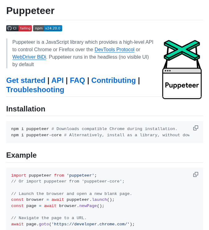 Puppeteer Puppeteer screenshot