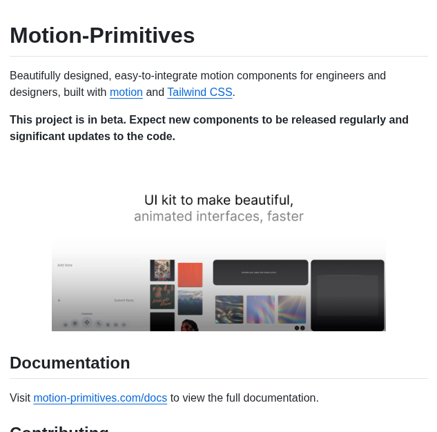 Ibelick Motion Primitives screenshot