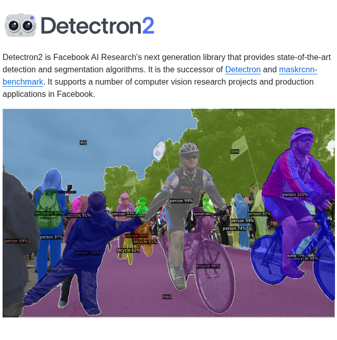 Facebookresearch Detectron2 screenshot