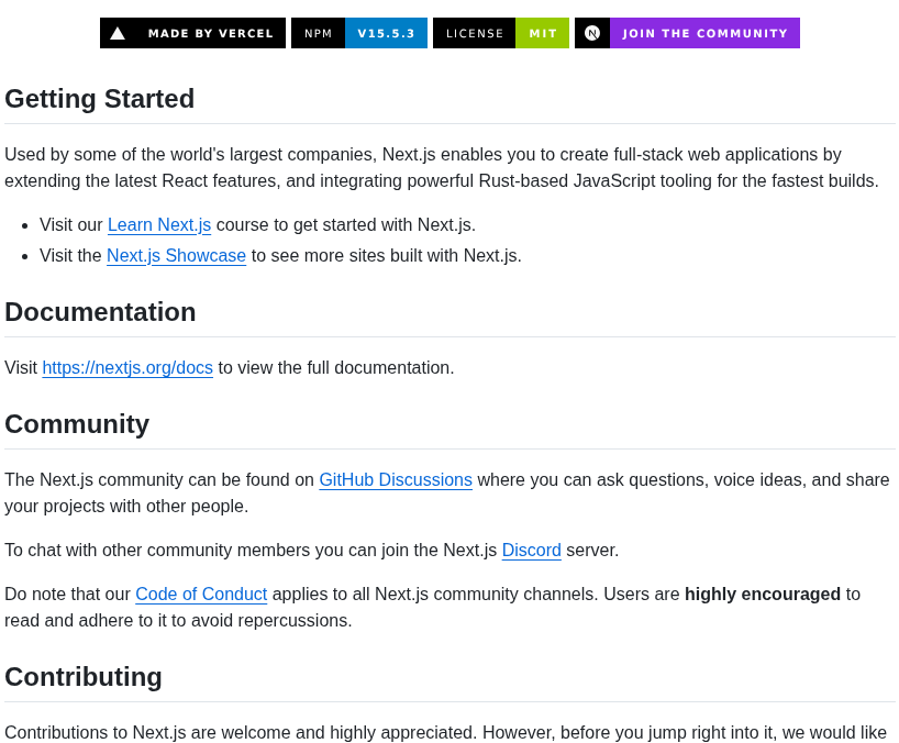 Vercel Next.js screenshot