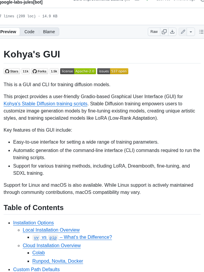 Bmaltais Kohya_ss screenshot