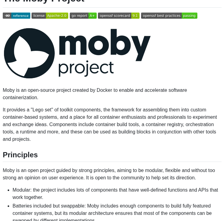 Moby Moby screenshot