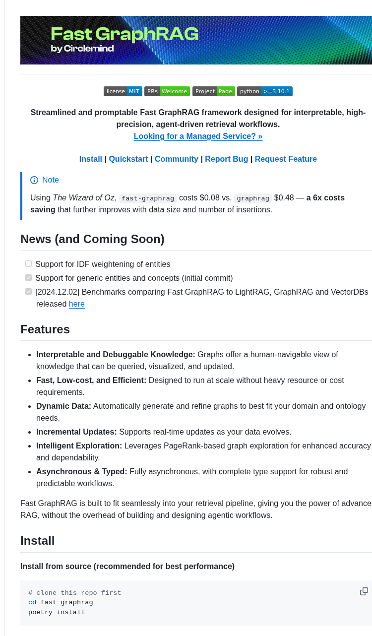 Circlemind Ai Fast Graphrag screenshot
