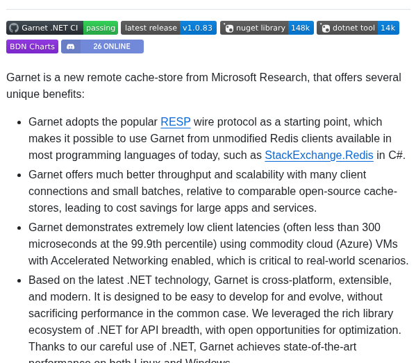 Microsoft Garnet screenshot