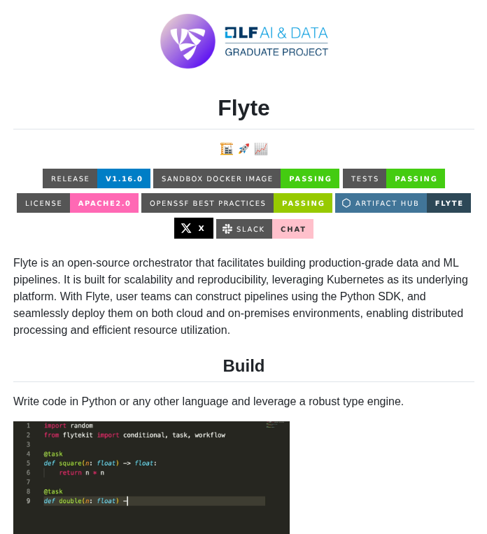 Flyteorg Flyte screenshot