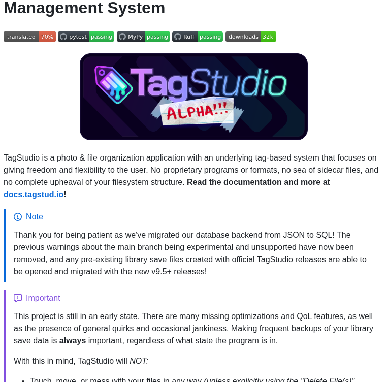 Tagstudiodev Tagstudio screenshot