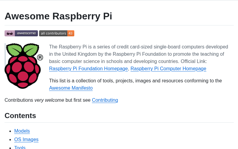 Thibmaek Awesome Raspberry Pi screenshot