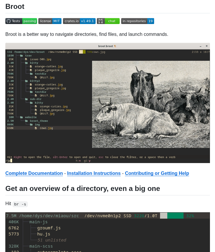 Canop Broot screenshot